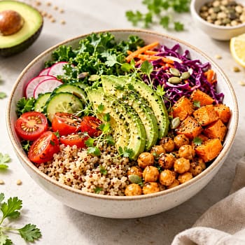 Fresh colorful grain bowl